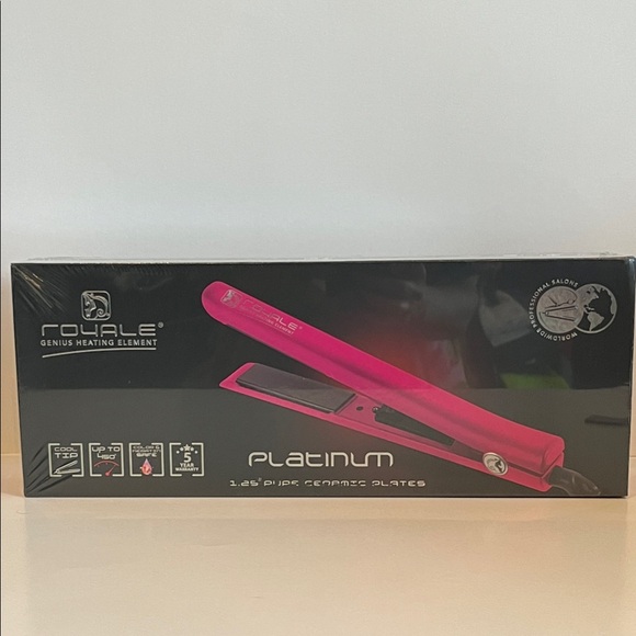 Royale Genius Platinum Hot Pink Hair Straightener with Ceramic Plates
